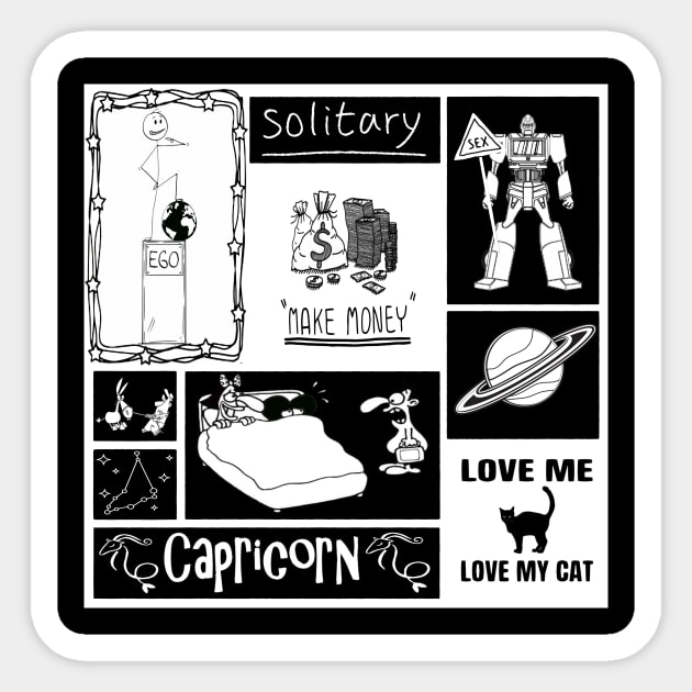 CAPRICORN ZODIAC SIGN CHART Sticker by DEMON LIMBS